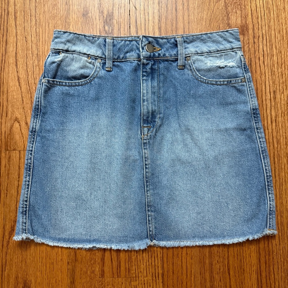 Paula Cahen D’Anvers raw hem denim mini skirt size 4